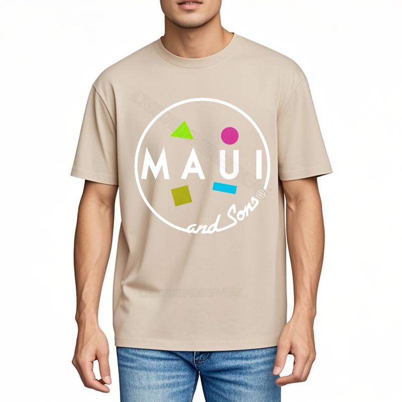 Unisex Teeshirt Vintage Essential Teeshirts Maui And Sons Logo Design Adult Crew Neck Tshirt Fashionable Round Neck Tee Fashion