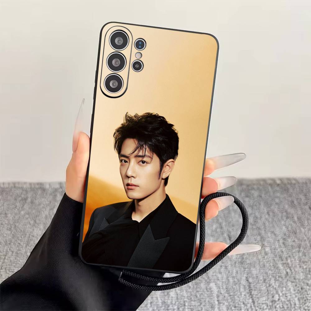 S-Sean Xiao Xiaozhan Phone Case Black Silicone Soft For Samsung S25,S24,S21,S22,S23,S30,Ultra,S20,Plus,Fe,Lite