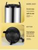 Stainless Steel Insulated Beverage Bucket with Faucet - Large Capacity for Milk Tea, Soy Milk, Herbal Tea (Double Layer)