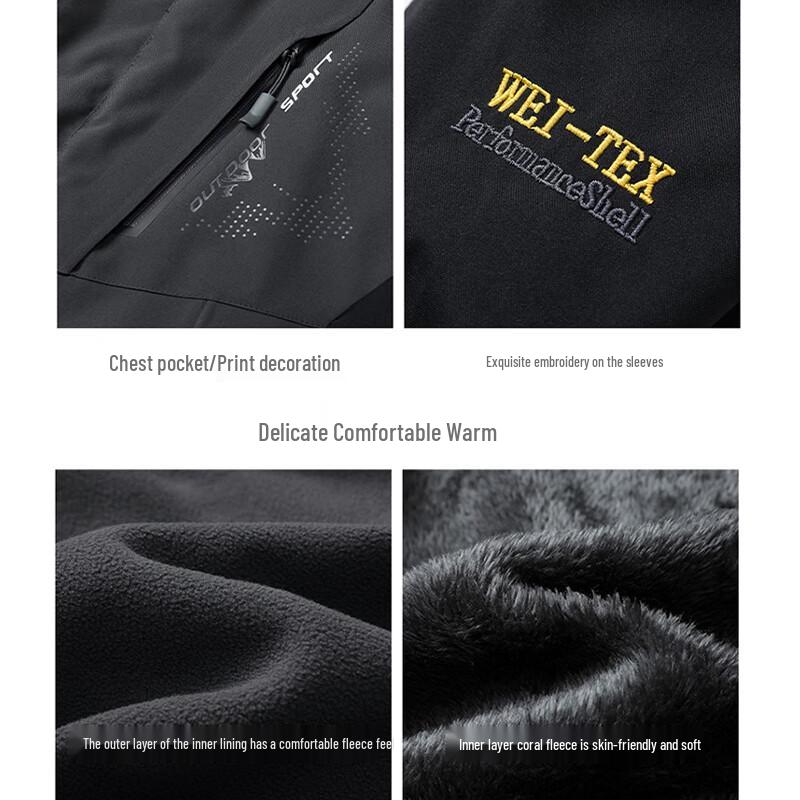 Pierre Cardin Men's 3-in-1 Windproof Waterproof Hiking Jacket