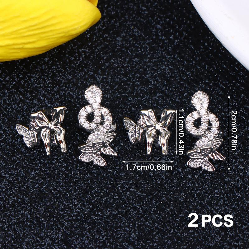 2PCS Personalized Freeclip Blings Ear-Clip Accessories Earphone Earbuds Jewelry Little Star Earphone Rhinestone Buckle