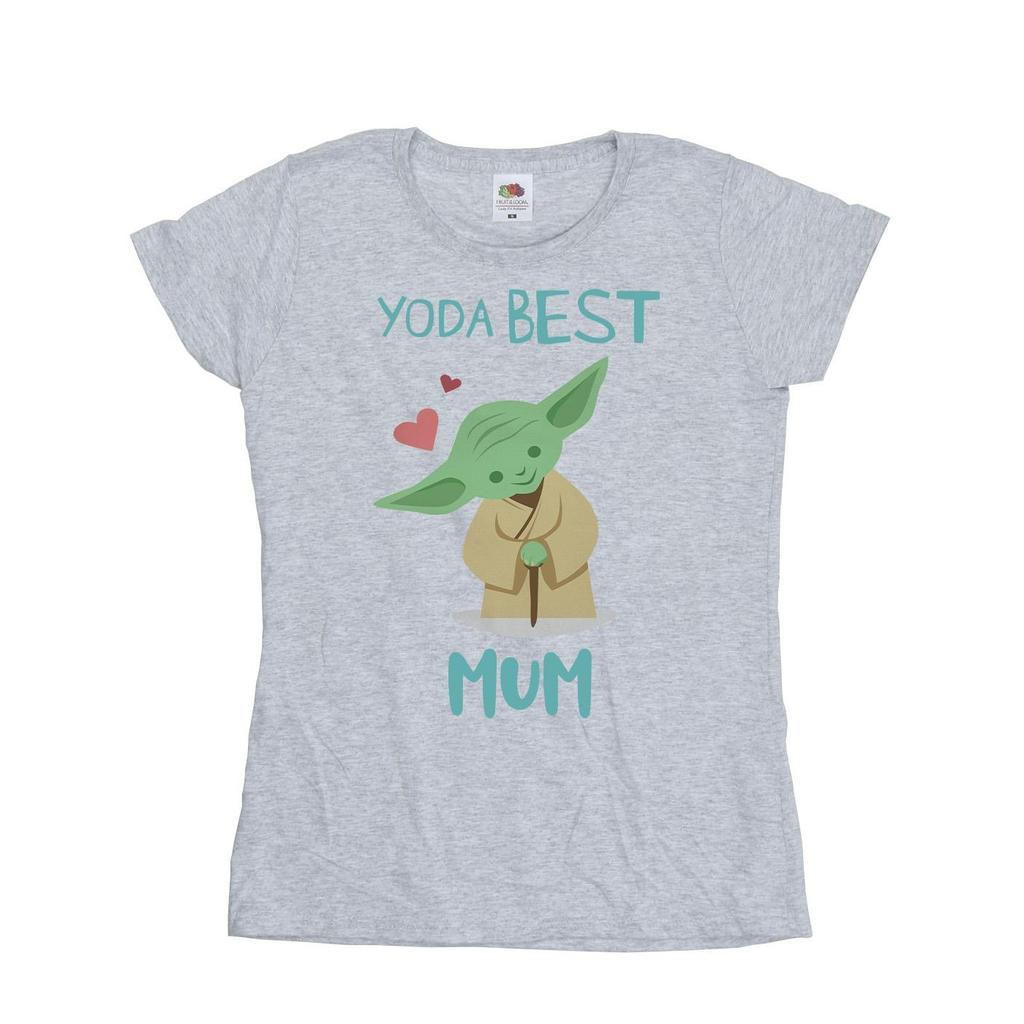 STAR WARS Womens/Ladies Yoda Best Mum Cotton T-Shirt