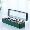 PU Leather Watch Storage Case 6 Girds Watch Suitcase Organizer Stylish Watch Display Box  Bracelets