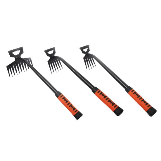 Unkrautzieher-Werkzeug mit ergonomischem, rutschfestem Griff, 5-Zahn-Design, leicht zu reinigen, multifunktionaler Unkrautentferner, Bodenlockerungswerkzeug