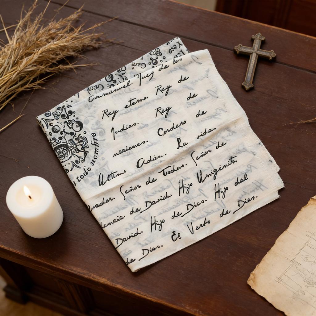 Vintage Briefdruck Chiffon Schal, 170×70cm Leichter Schal für die Sonne