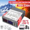 Digital Display Temperature&Humidity Controller Regulator Thermostat Hygrometer with Integrated Sensor Probe Relay