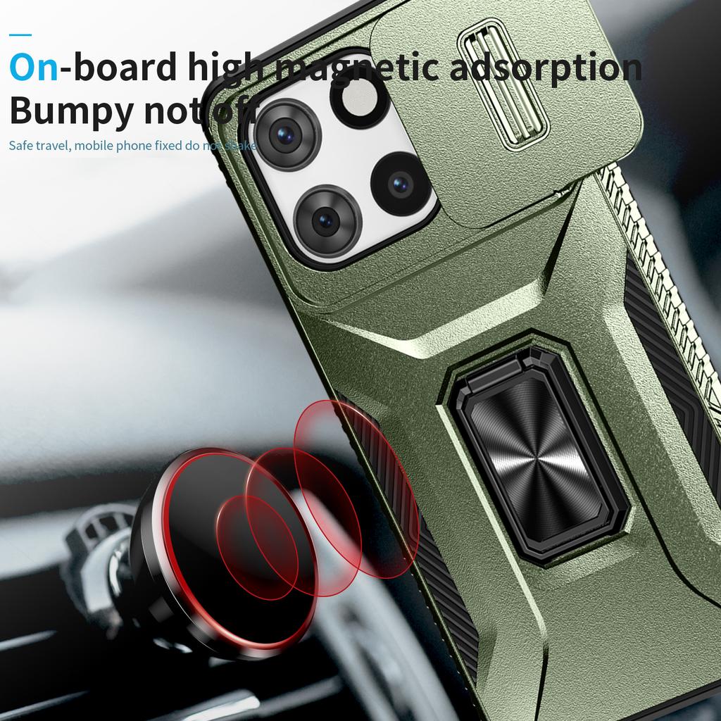 Pro Motorola Moto G 5G (2025) Pouzdro Camshield Stojánek TPU+PC Protiskluzový Kryt na Telefon