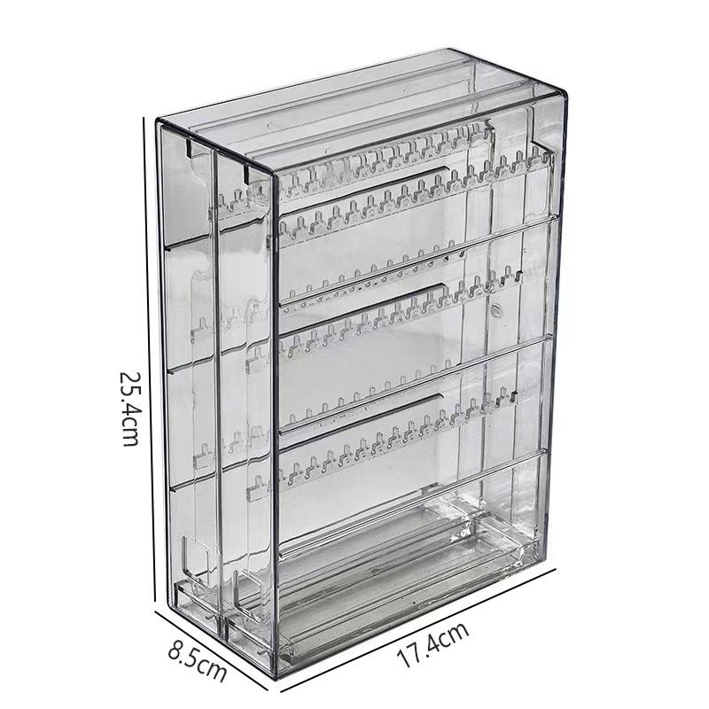 Transparent Acrylic Jewelry Storage Box: Dustproof, Anti-Oxidation Display for Earrings, Studs, Necklaces, and Bracelets.