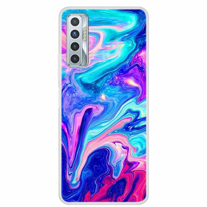 For Tecno Camon 17P Case Luxury Silicone TPU Soft Cover Phone Case For Tecno Camon 17 CG7 CG6 Coque Shockproof Marble Funda Capa