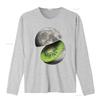 Moon Cut Kiwi Planet Space Fruit T Shirt for Adults Unique Astronomy Design vintage Washed Top For Everyday Wear Stretched