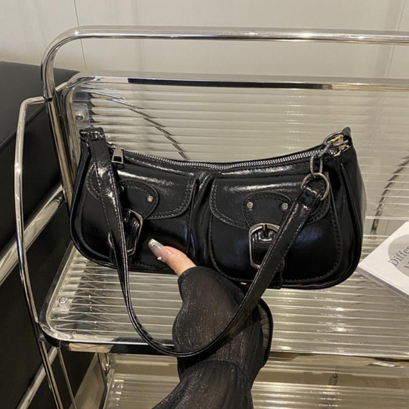 Y2k Achseltasche Kleine Quadratische Tasche Fashi Einfach Lässig Mehrere Taschen Damen Umhängetasche Fashi Street Pendler Einfarbige Tasche