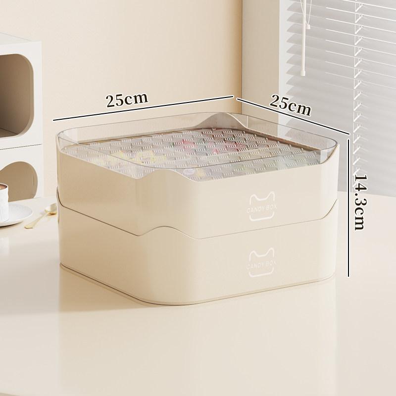 Candy Box Household Living Room Coffee Table Melon Seeds Dried Fruit Plate Layered Grid Non-flavored Storage Box Housewarming Box