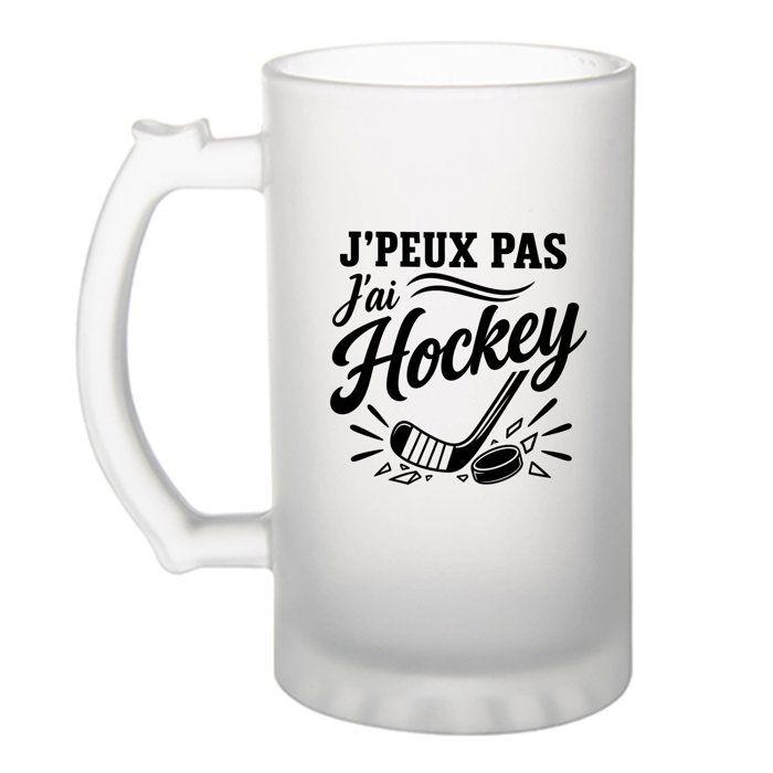 Verre à bière - PLANETEE - J'peux pas minimaliste - Givré 470 ml - Verre trempé - Impression sublimation Bretagne
