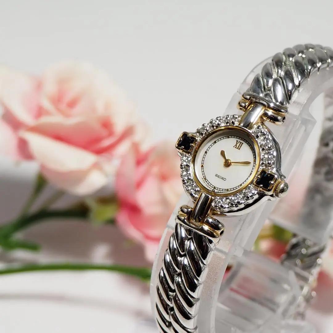 

[USED] Seiko Exceline Diamond Bezel Shell Watch F645