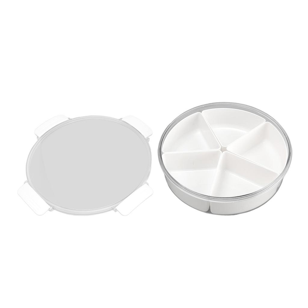 Sensory Bin with Lid Removable Storage Inserts 5 Grids Multifunctional White Sensory Bins for