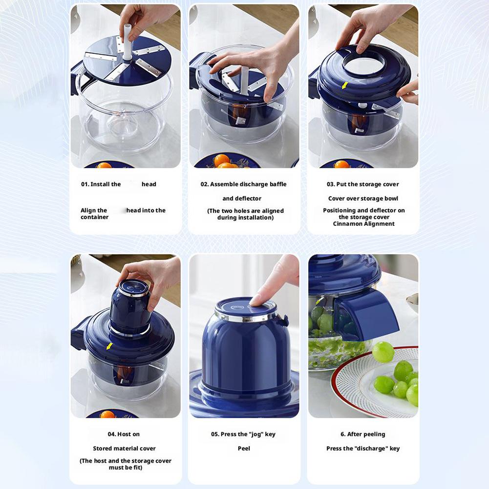 Rust-Proof Stainless Steel Electric Grape Peeler, Kitchen Fruit Peeling Machine for Home Use, Effortless Peeling No Manual