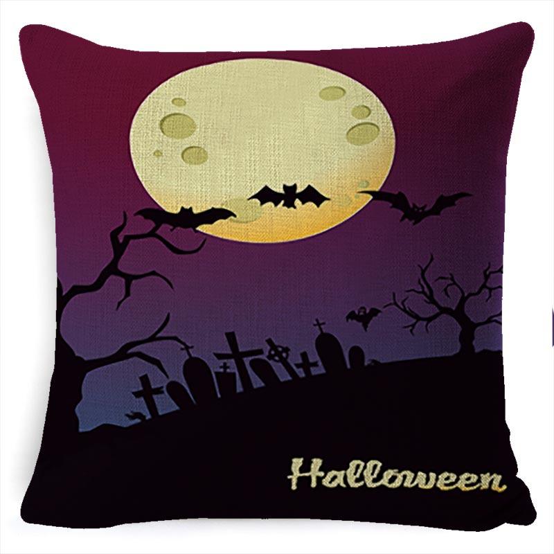 Pillow Case Holiday Party Halloween Horror Bat Office Pillow Case Car Waist Support Cushion Lumbar Pillow