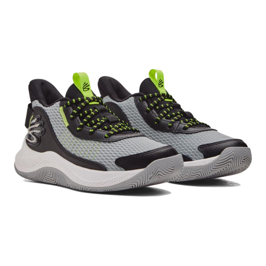 Under Armour Curry Series Lightweight Comfortable Non-Slip Durable Low-Top Kids Basketball Shoes Kids Basketball Shoes Gray Black 3026623-102