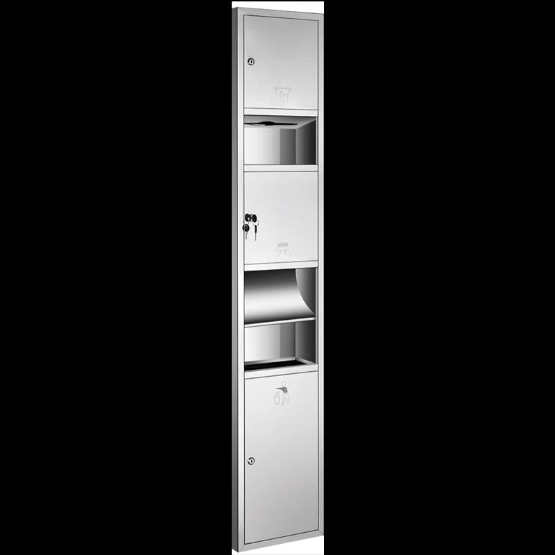 

Juyuan AK160 Stainless Steel 3-in-1 Bathroom Hand Dryer & Paper Dispenser