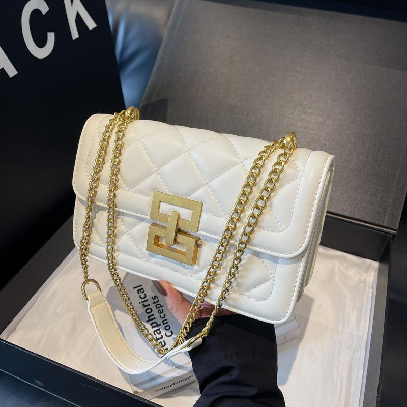 Rhombus Chain Bag, New High-end Women's Bag, Versatile Messenger Shoulder Bag, Fashionable Small Square Bag.