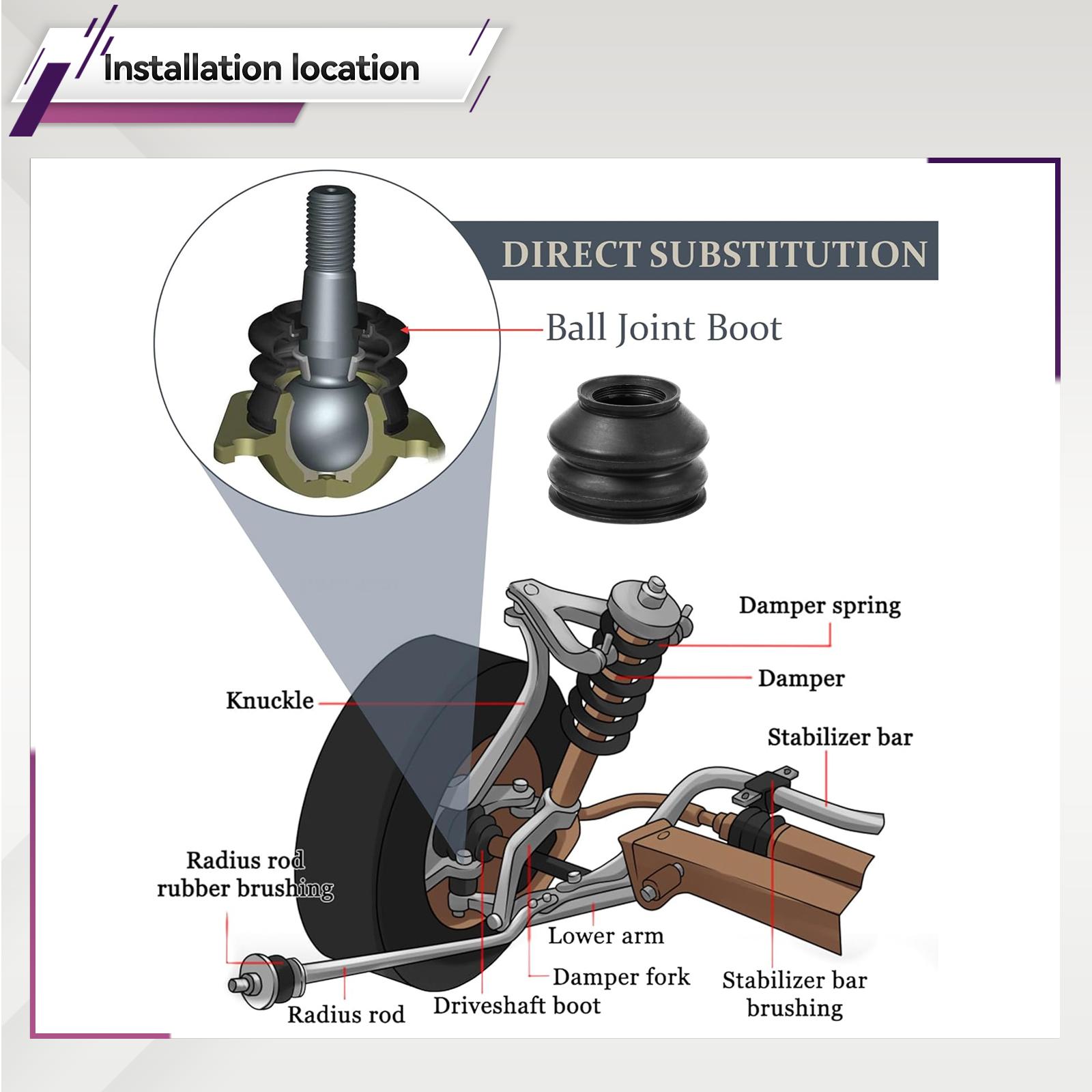 Cache Poussière De Roulement Supérieur De Colonne De Direction Avec Lèvre Caoutchouc. OEM