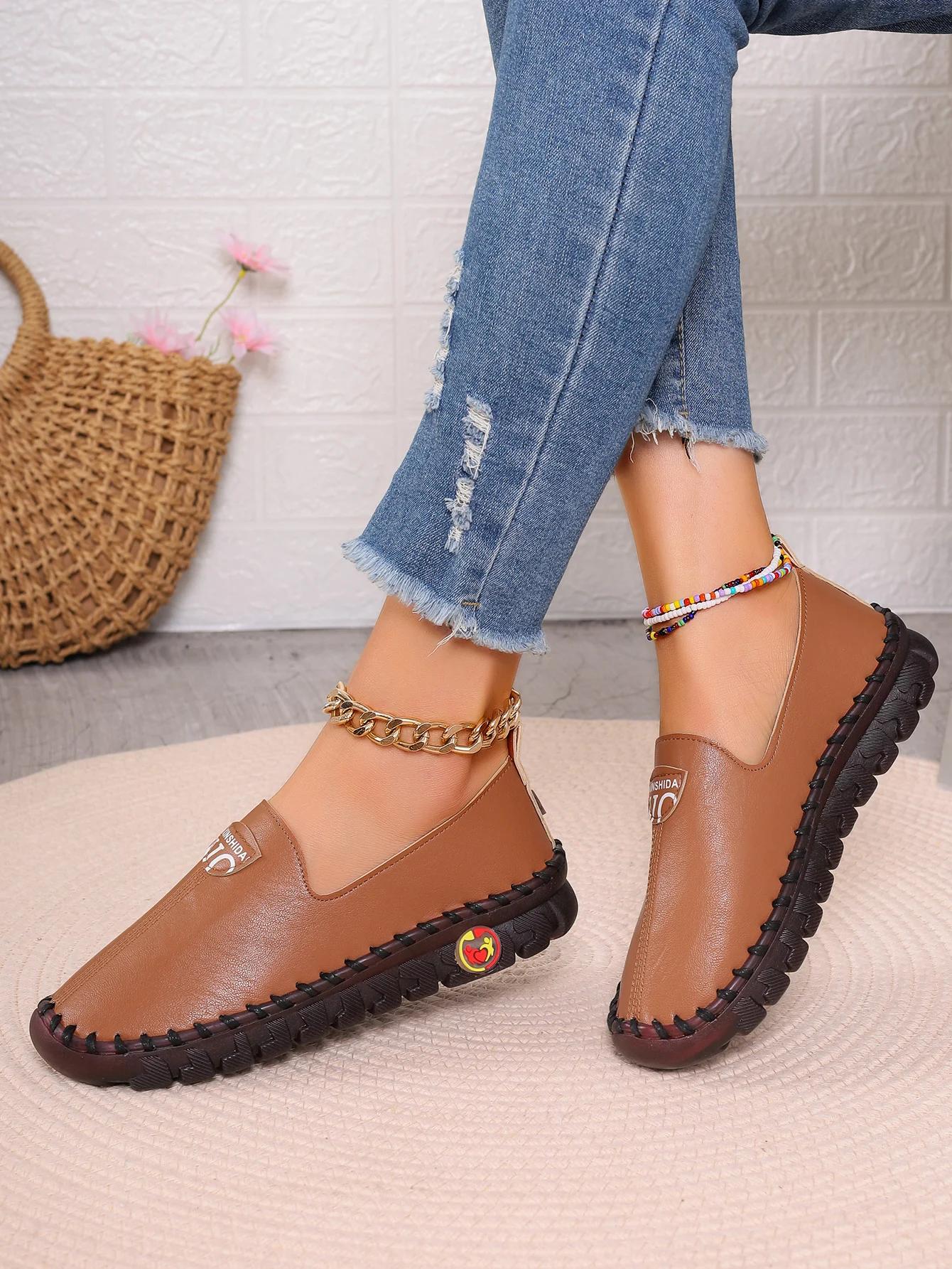 

2025 New Flat Shoes Women Fashion Luxury Shoes Women Outdoor Sneakers Zapatos De Mujer Chaussure Homme 37 коричневий