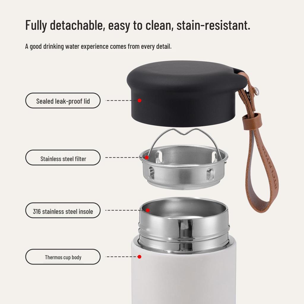 316 Stainless Steel Mini Thermos with Tea Infuser - Portable Student Cup & Outdoor Gift