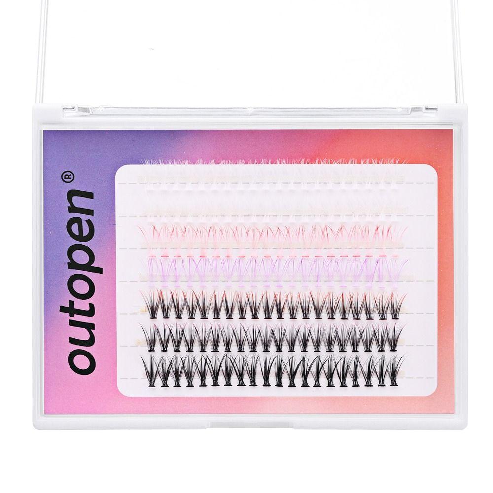 

DIY Colored Lashes Mixed Colors Individual DIY Lashes Natural Cluster Eyelashes Women