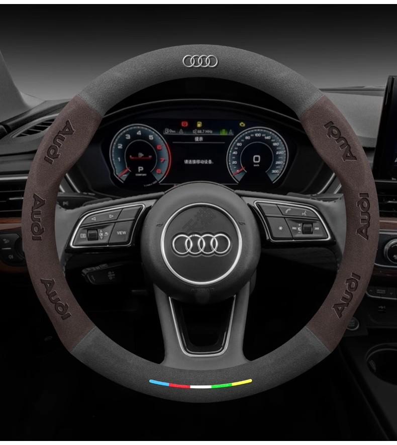 Potah volantu pro Audi ABT A1 A2 A3 A4 A5 A6 A7 A8 Q2 Q3 Q4 Q5 Q7 Q8 TT RS3 RS4 RS5 RS6 RS7 S3 S4 S5 S6 S7 S8 S line