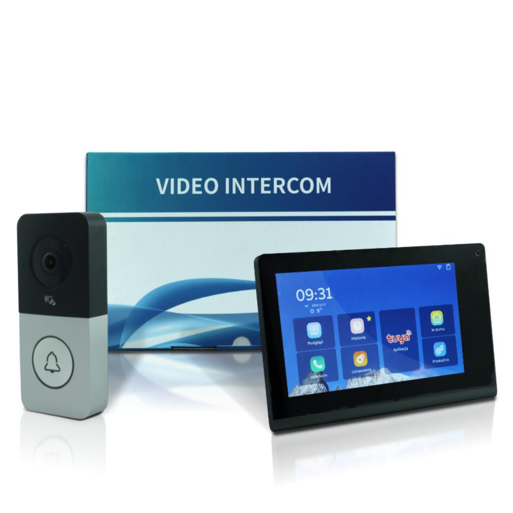 Wideodomofon Wifi Fhd Tuya Ekran Lcd Poe Czujnik Ruchu Ir Kamery Ip Rfid