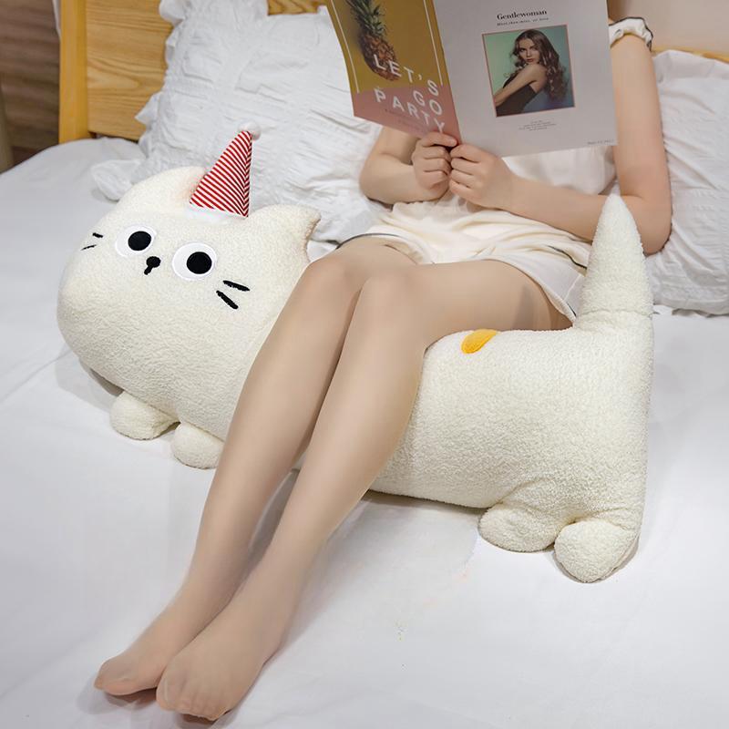 40/65/80CM Soft Animal Cartoon Pillow Cute Cat Plush Stuffed Animals Pillow Toy Lovely Kids Birthyday Gift Room Decor