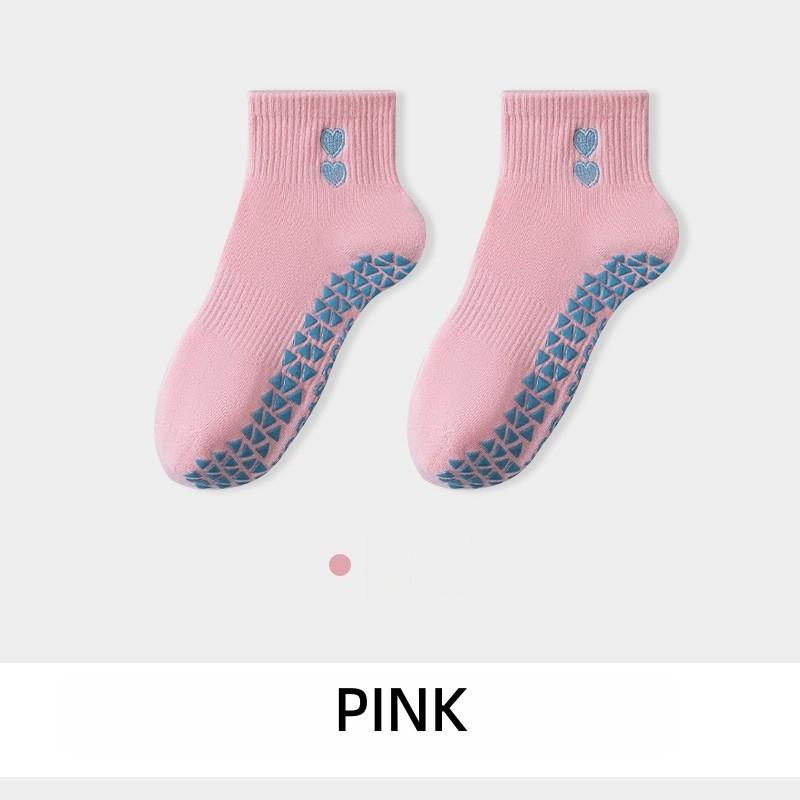 Womens Professional Pilates Yoga Socks Non Slip Dot Grip Ankle Socks For Indoor Exercise Running Jumping Rope Fitness