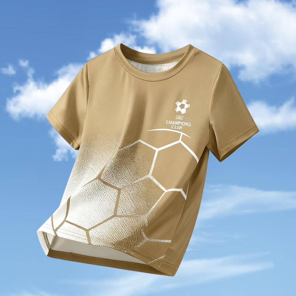 Kids Clothes Football Jersey Short Sleeve T-Shirt Boys Girls Clothes 2-14y Outdoor Quick Drying Soccer Shirt Casual Children Top