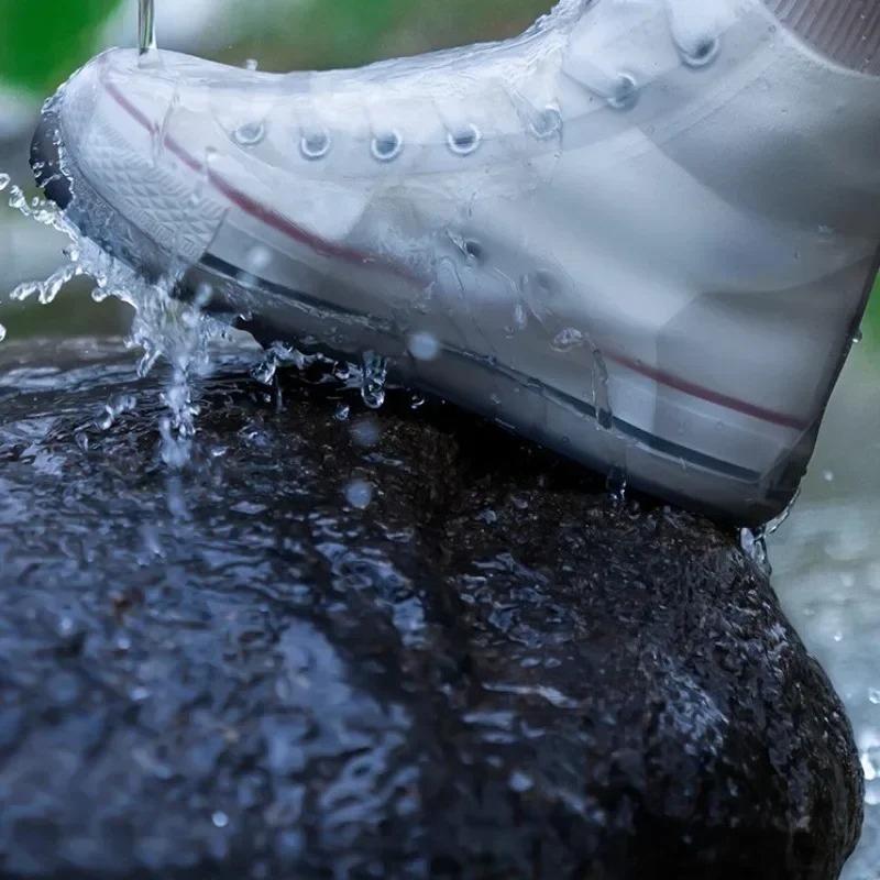 Waterproof Silicone Shoes Cover Rain Boots Cover Non slip Shoes Protector Outdoor Reusable Thickened Footwear Waterproof Tool