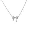High-End Bowknot Zircon Clavicle Necklace: Elegant, Versatile Summer Accessory with Fashionable and Simple Design