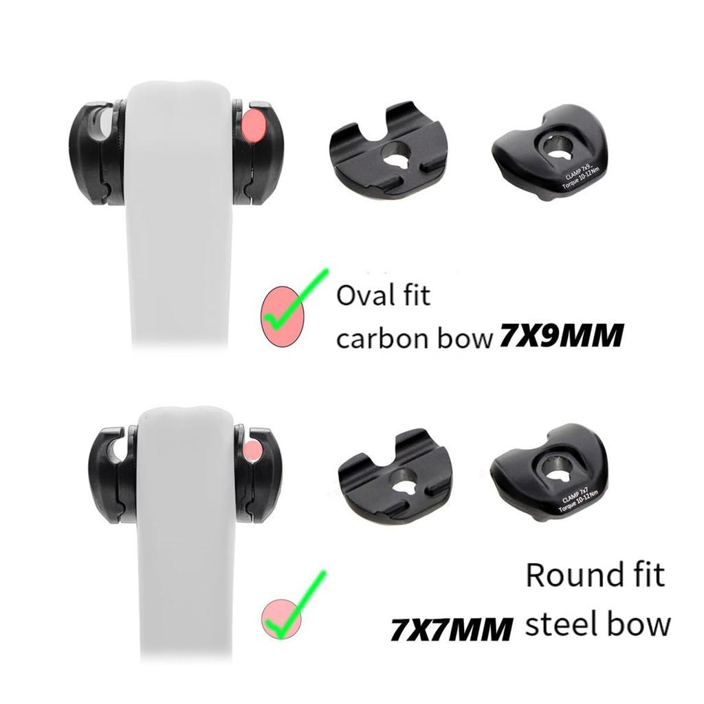 Ahvqevn Bicycle Seatpost Clamp Adapter for Carbon Saddle Rail 7x7mm Bicycle Seatpost Tube Clip Cycling Accessories Oval/Round