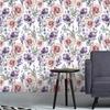 Watercolor Lavender Rose Peel and Stick Wallpaper Purple Floral Self-Adhesive Removable Wall Papers for Home Bedroom Walls Decor