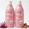 Gel de duș/băi Tuco® Kids | Infuzat cu ulei de lemn de santal, tulsi și șofran | Curăță delicat, calmează | Vârste 2-5, 5-10, 10-15 | 300 ml (Pachet de 2)