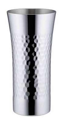 Hashimoto Metals Stainless Steel Hammered Tumbler, 350cc, Hammered Mirror, HK-1