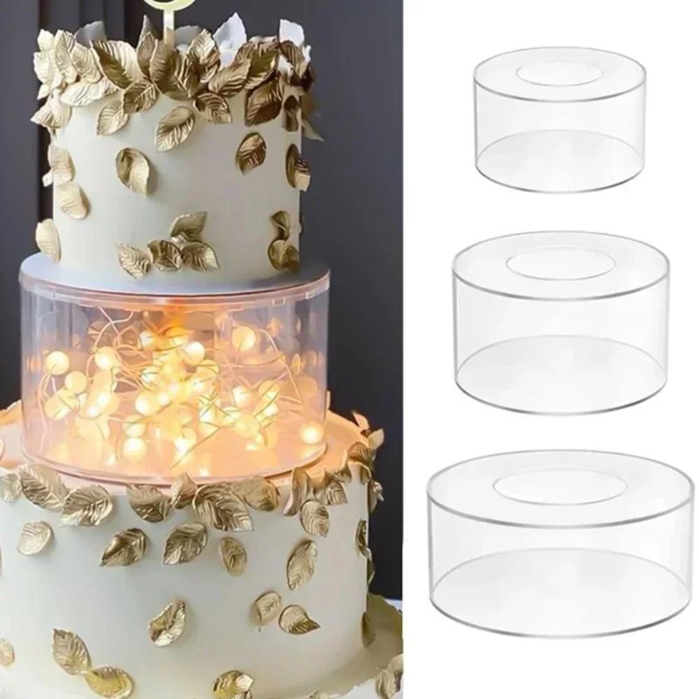 Clear Cake Display Board Round/square Cake Tier Base Commercial Dessert Display Holders  Bakery