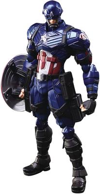 Marvel Universe Variante Bring Arts Diseñado por Tetsuya Nomura Capitán América Figura de Acción Pintada de PVC APR208844