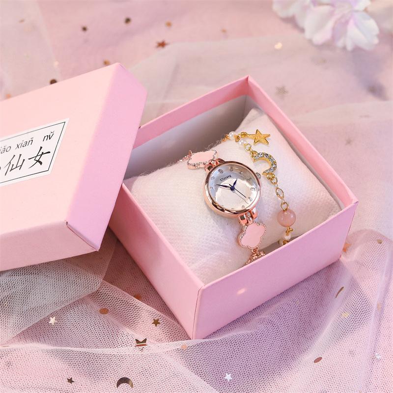 Cold Wind Small Dial Bracelet Watch Female Student Niche Simple Light Luxury Mori Versatile Calendar