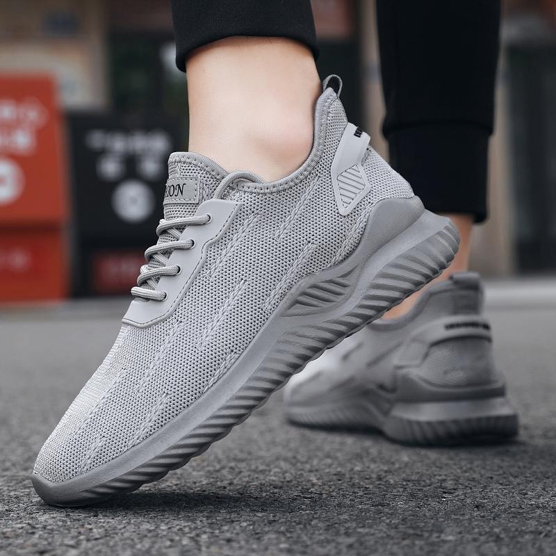 Men's Running Shoes Casual Lightweight Breathable Lace Up Sports Shoes Summer Outdoor Anti Slip Jogging Fitness Tennis Shoes