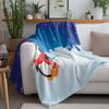 Tuniu Cute Penguin Throw Blanket for Winter Sofa Bed Room Decor Gift Idea Soft Warm Fleece Blanket