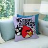 Animation A-A-Angry Birds   Cushion Cover Car Throw Pillow Case For Sofa Car Christmas Gift