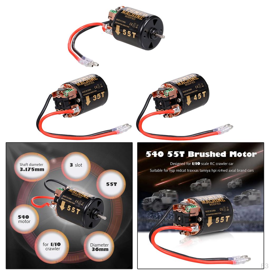 Waterproof RC 540 Brushed Motor for SCX10 4WD 1/10 Scale Crawler Model DIY