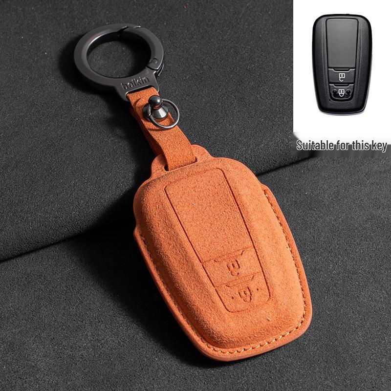 2024 Toyota Crown Highlander Suede Key Case: Three-Color Full Wrap for Men