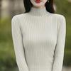 Pure Cotton Half Turtleneck Pit Sweater for Women In Autumn and Winter New Base Shirt Long-sleeved Sweater
