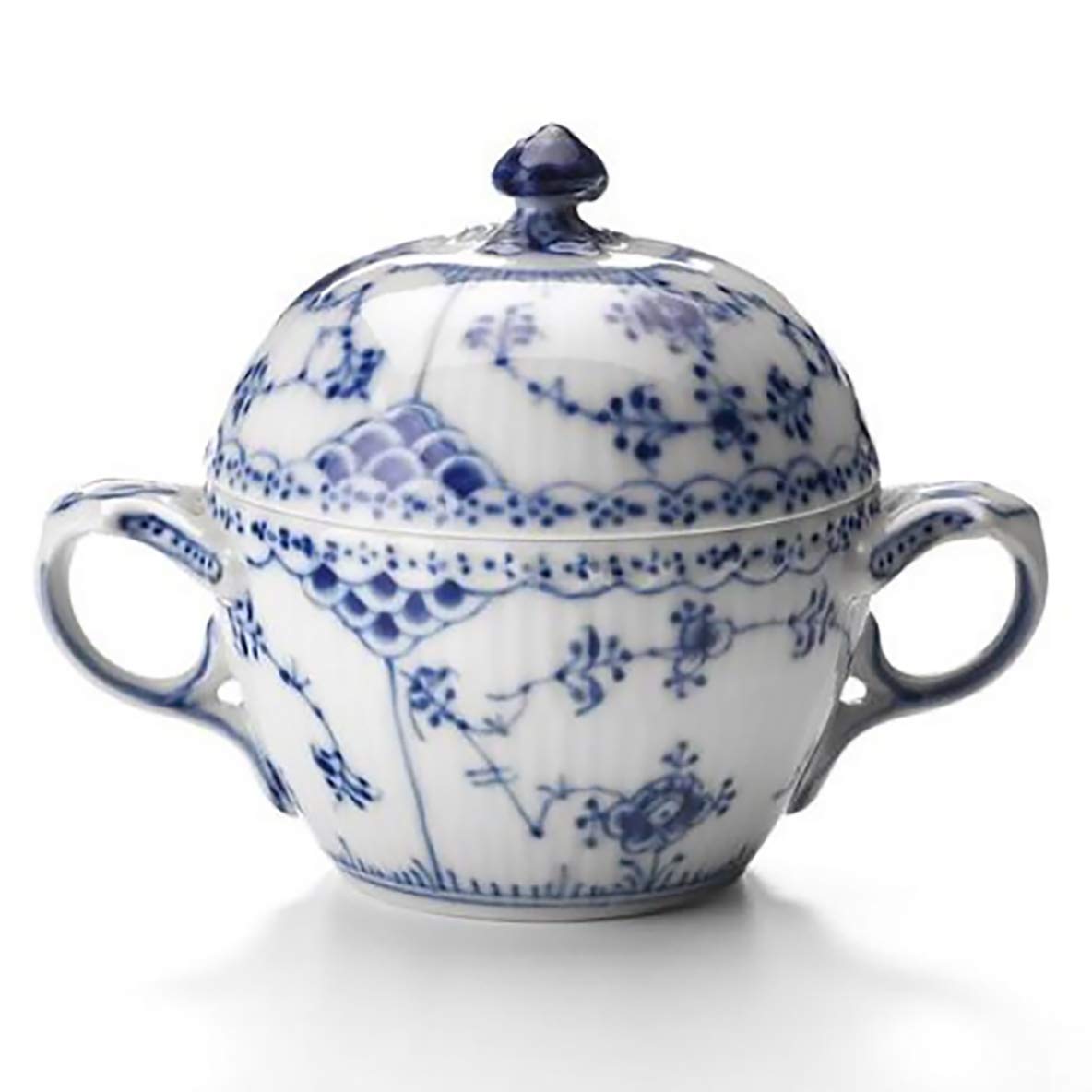 

Imported Royal Copenhagen Blue Fluted Half Lace Sugar Bowl Wedding Gift Present 1017210 [Regular Product] білий