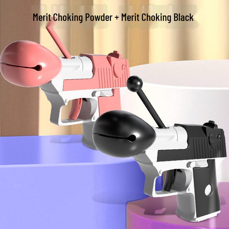 Desert Eagle Style 3D Wooden Fish Decompression Toy Gun